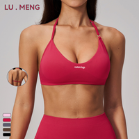 Ropa Deportiva para Mujer, Top de Yoga de Alta Sujeción, Ropa de Gimnasio a Prueba de Impactos, Sujetador Deportivo Ajustable con Espalda Descubierta, Sujetador Deportivo Sin Costuras para Yoga