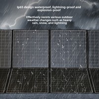 Petit panneau solaire monocristallin noir léger et pliable pour l'extérieur, sac de charge 200W-500W portable