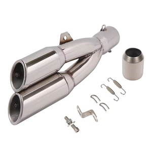 <span class=keywords><strong>Tubo</strong></span> <span class=keywords><strong>de</strong></span> <span class=keywords><strong>Escape</strong></span> <span class=keywords><strong>Doble</strong></span> Modificado para Motocicleta, Silenciador Universal para Motocicleta - Product Image 3