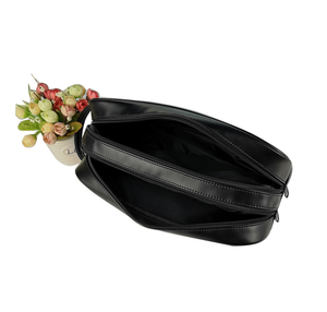 Eco de cuero Color negro lavado bolsa hombres personalizar <span class=keywords><strong>neceser</strong></span> - Product Image 4