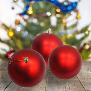Kerstballen van plastic, gekleurd mat, rond, hangende ornamenten, feestelijke & partydecoratie voor thuis - Product Image 1