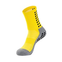 Chaussettes de football, chaussettes de compression avec coussinets en caoutchouc antidérapants, fond en tissu éponge épaissi, respirant, polyester, coton, ODM