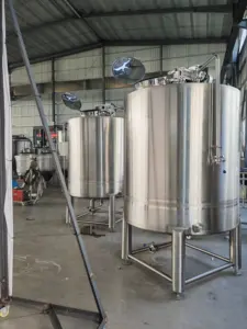 Tanque de mistura de líquidos em aço inoxidável 500L 1000L tanque de mistura de fermentação com agitador