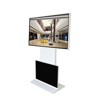 Écran LCD 55 pouces Wifi sur pied interactif numérique Android Totem rotatif Lecteur publicitaire