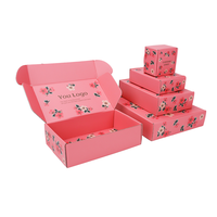 Boîte d'emballage en papier imprimé avec logo personnalisé, carton ondulé, carton découpé à l'emporte-pièce, boîte postale d'expédition kraft pliable