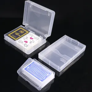 Sample Double Plastic Poker Chip Box Packing Storage Cartridge Game Playing Card Case For Pokemon Poker Torot Business Card