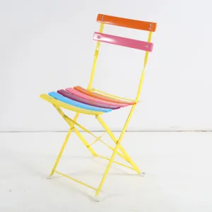 Colors Of The Rainbow Wide Strip Seatbelt Camber Iron Chair