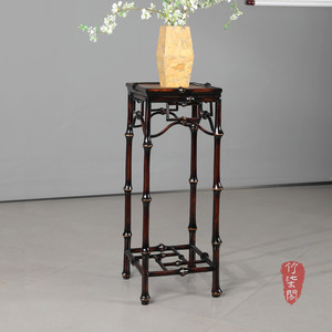 Bamboo Flower Stand Rectangular Freestanding Decorative Shelf For Indoor Outdoor Plant Display - Product Image 4