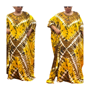 Women's Breathable Chiffon <b>Kaftan</b> Dress Maxi Asymmetrical Neckline Lace ODM Autumn Floor-Length Tops Tie Die Process Back - Product Image 4