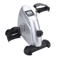 Mini vélo d'exercice en métal, pédalier portable, entraînement des jambes et des bras, résistance réglable avec écran LCD, pour femmes et hommes
