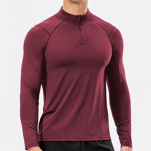 Disponibile Maglia Sportiva a Maniche Lunghe con Zip a Quarto, Personalizzabile, in Poliestere di Alta Qualità, per Allenamento, Corsa e Fitness, Taglia M - Product Image 1