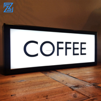 Panneau mural personnalisé à suspendre, panneau circulaire monté sur le côté, boîte à lumière LED double face pour bar, restaurant, enseignes de magasin