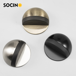 Fermaporta Antiurto <span class=keywords><strong>per</strong></span> <span class=keywords><strong>Bagno</strong></span> d'Hotel, Adesivo 3M, in Lega di Zinco Nera, con Due Metodi di Montaggio - Product Image 6