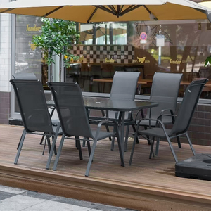 Modern Garden Furniture Outdoor Patio Steel Frame <b>Mesh</b> <b>Plastic</b> Chair - Product Image 1