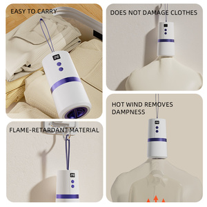 <span class=keywords><strong>Sèche</strong></span>-<span class=keywords><strong>linge</strong></span> compact portable ventilé pour les voyages, les vêtements ménagers, les dortoirs, les camping-cars, boîtier en plastique, alimentation USB, type semi-automatique - Product Image 5