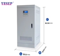 Stabilizer Tegangan AC Tembaga Tiga Fasa Otomatis SBW-80KVA 380V Regulator Tegangan AVR Industri Efisiensi 97%