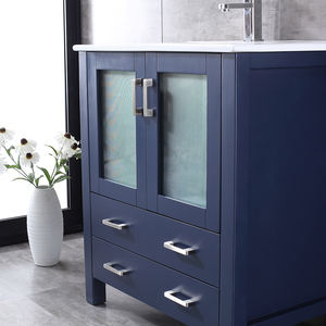 Meuble-lavabo de salle de bain haut de gamme de 30 pouces avec vasque en céramique et caractéristiques résistantes à l'eau - Product Image 4