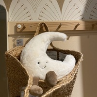 Peluche personnalisée Soleil Lune Étoile, coussin décoratif, poupée en peluche douce en coton PP, 31-50cm, décoration de canapé, ornement de chambre à coucher