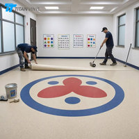 Tapis de danse en plastique antidérapant Titan Marley, revêtement de sol en PVC vinyle linoléum hétérogène en rouleaux