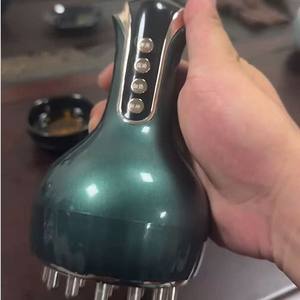 Brosse Électrique Vibrante Chauffante pour Méridiens, Masseur Abdominal Amincissant et Remodelant, Utilisation Corps Entier, Physiothérapie Infrarouge, Blanc Noir - Product Image 4