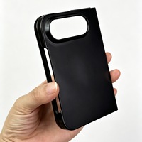 Coque PC vierge en cuir brut personnalisée de qualité supérieure pour iPhone 18 Fold, étui en plastique noir mat vierge pour iPhone 18 Ultra Fold, coque PC DIY