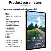 Enseigne LED suspendue personnalisable en alliage d'aluminium avec film magnétique souple pour la vente en gros aux fabricants, idéale pour les salons de thé et la restauration