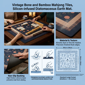 Tapete de Mahjong Plegable, Portátil, Ecológico, Duradero, Silencioso, de Lujo, Estilo Americano Moderno, para Fiestas en Casa y Reuniones con Amigos - Product Image 4