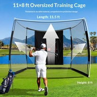 Cage de simulateur de golf professionnelle avec écran de projection d'impact, filet de frappe pour entraînement à domicile en intérieur, aide à l'entraînement haute résistance