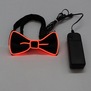 Pin-powered Light-Up <span class=keywords><strong>BOW</strong></span> TIE hài hước có thể điều chỉnh EL dây <span class=keywords><strong>BOW</strong></span> TIE cho lễ hội tiệc cưới hiệu suất - Product Image 6
