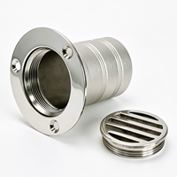 Drain de pont de yacht en acier inoxydable 316 de 2 pouces, drain de sol en deux parties, qualité marine SS316, drain de pont de bateau, quincaillerie marine