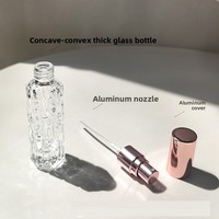 Nouveau flacon de parfum en verre en forme de diamant 10 ml, portable, élégant, rose doré, vaporisateur à pression, vide, cosmétique, monocouche, fabriqué en Chine