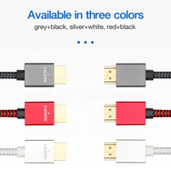 Câble HDMI2.0 ULT-unite 1M/1.5M 2M 3M Rouge Argent Gris 4K 60Hz Câble HDMI Mâle-Mâle Câble HDMI 4k pour Ordinateurs