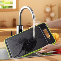 Planche à découper et à décongeler KITCHENCARE double face 4-en-1 avec râpe et aiguiseur