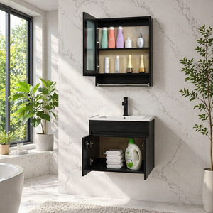<span class=keywords><strong>Mueble</strong></span> <span class=keywords><strong>de</strong></span> <span class=keywords><strong>Baño</strong></span> Moderno <span class=keywords><strong>de</strong></span> Madera Maciza Resistente al Agua con Lavabo <span class=keywords><strong>de</strong></span> Cerámica y Espejo Incluido, Muebles <span class=keywords><strong>de</strong></span> <span class=keywords><strong>Baño</strong></span> Colgantes <span class=keywords><strong>de</strong></span> Pared - Product Image 1