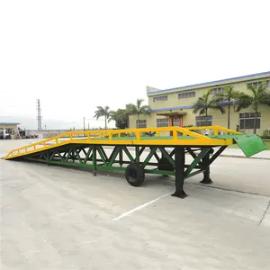 Rampa de carga móvel de 10 toneladas, rampa de carga de altura ajustável para barril
