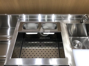 Estación de Comida Fría de Acero Inoxidable, Mostrador Eléctrico para Cócteles, 100W, Alimentación CA - Product Image 5