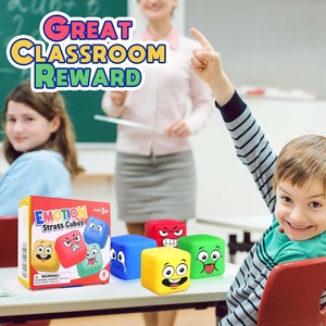 Paquete de 4 Squeeze Stress Cube Fidget Toys Autismo Juguetes sensoriales Productos de terapia Stretchy Fidget Slow Rise Sensory Stress Ball - Product Image 6