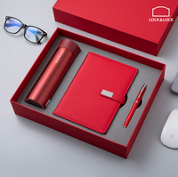 LT Promotion Vente en gros Coffret cadeau professionnel de luxe Coffret cadeau A5 en cuir PU avec stylo, tasse thermique