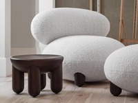 Fauteuil de luxe de loisirs, vente en gros, mobilier de salon de style Mid-Century, chaise d'appoint moderne en bouclette pour salon