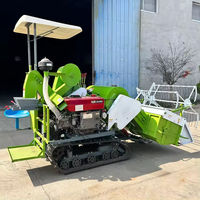 Mini Moissonneuse-batteuse automotrice pour riz et blé, 15-35 CV, diesel, chenilles en caoutchouc, 1200 mm