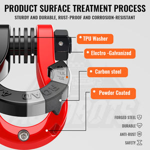 AUTOBOTS Universele Stalen Trekhaak Aanhangwagen Trekhaak Trekring Trekhaak Schakel Gesp Gespleten D-Ring Schakels - Product Image 3
