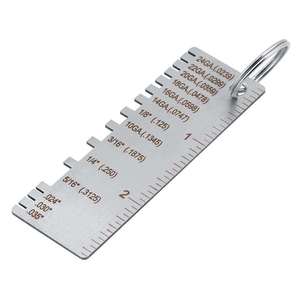 Regla Medidora de Espesor de Acero de Grado Industrial con Anillo para Llaves para Mediciones de Precisión - Product Image 3