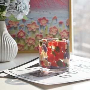 Portacandele in <span class=keywords><strong>Vetro</strong></span> Multicolore con Design a Coriandoli per Fragranze <span class=keywords><strong>di</strong></span> Lusso per la Casa - Product Image 6