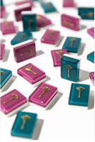 Table de Mahjong Américain Personnalisée en Acrylique Prête à l'Expédition, avec Tapis – Divertissement pour Adultes