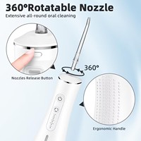 Hydropulseur dentaire portable sans fil de qualité supérieure, réservoir de 300 ml avec buses de remplacement