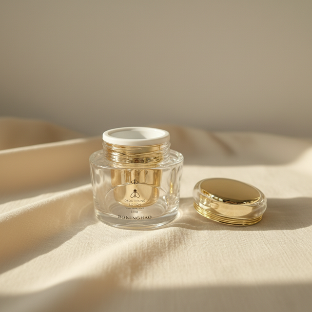 100ml 100ml Glass Round Cosmetic Jar Refillable Cream Container Beauty Storage Packaging