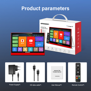 Téléviseur portable avec port USB numérique, batterie rechargeable intégrée, mini téléviseur <span class=keywords><strong>pour</strong></span> le <span class=keywords><strong>camping</strong></span>, la caravane, la cuisine - Product Image 4