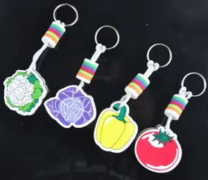 Custom Made Fruits Color Foam Eva Key Chain Promotion Gift Cheap Price Eva Foam Key Chain Floating Eva Key Holder