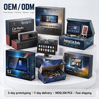 Boîtes de produits avec instructions manuelles et conception personnalisée gratuite BQCC pour lecteur MP3 MP5 Android 1 Din 2 Din, autoradio, stéréo de voiture