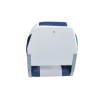 Siège de bateau pliable à dossier bas bleu et blanc, imperméable, pour bateau de pêche et yacht
